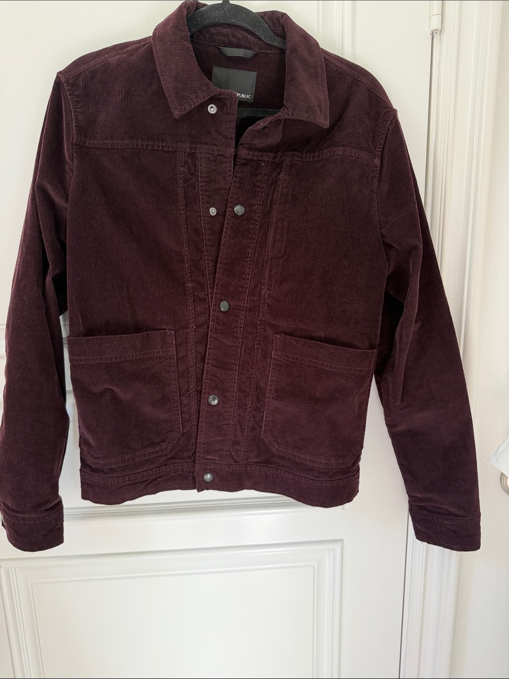 Banana Republic Men's Corduroy Shirt Jacket - Deep Burgundy